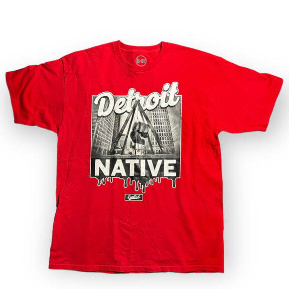 D-81 Other - District 81 Detroit Native Joe Louis Monument Red, Black, & White T-Shirt Sz XL